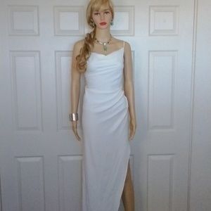 AQUA Cowl neck maxi dress